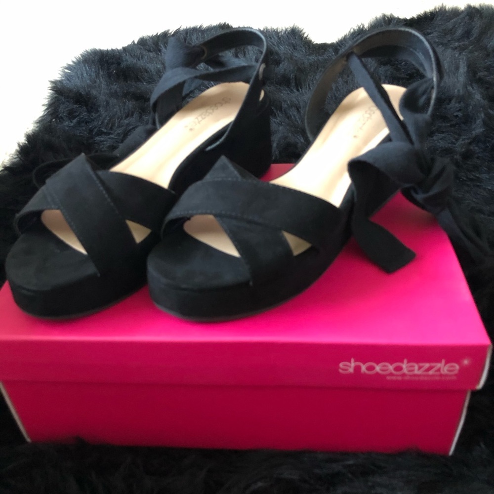 Sexy Black Lace-up Sandals